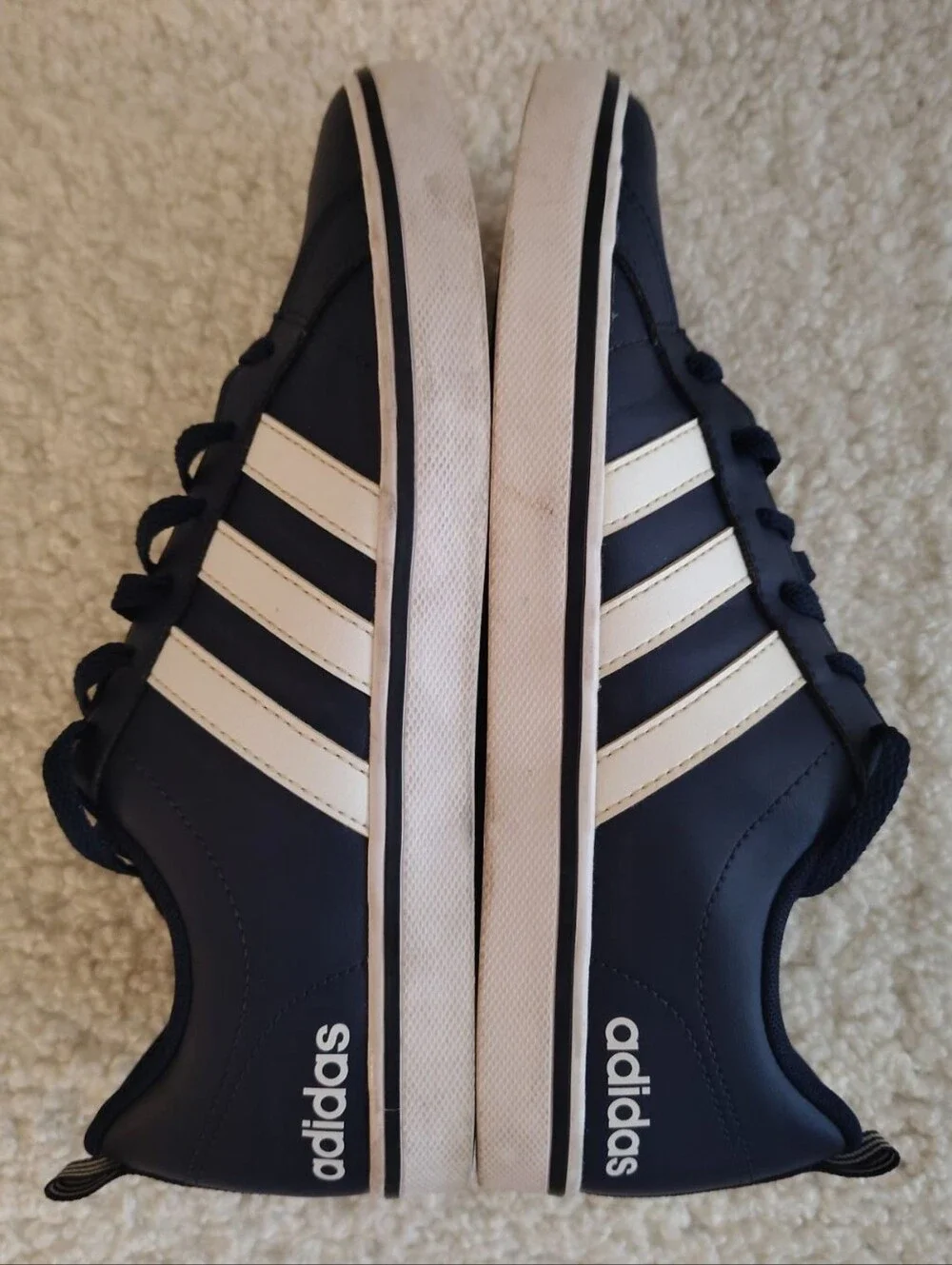 Adidas VS Pace Navy & White. Size 8.5